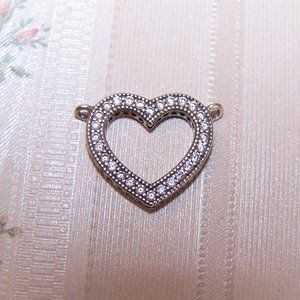 Pandora Sterling Silver Cubic Zirconia CZ Heart Pendant